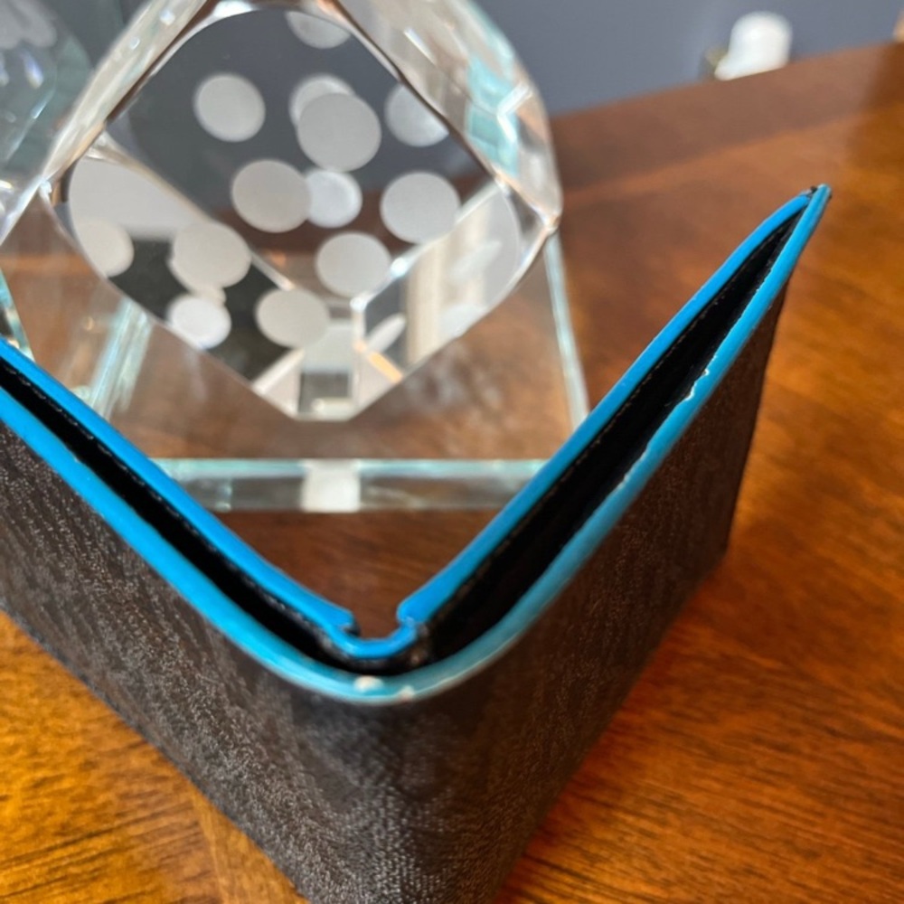 Michael Kors Black Men’s Wallet with Blue Trim (GUC) - Picture 7 of 12